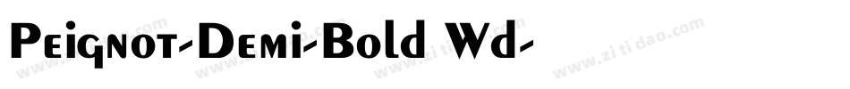 Peignot-Demi-Bold Wd字体转换